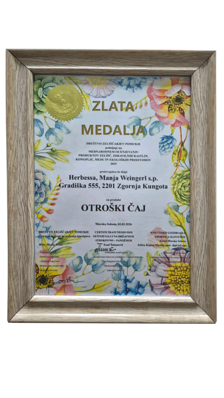 Zlato priznanje za Otroški čaj