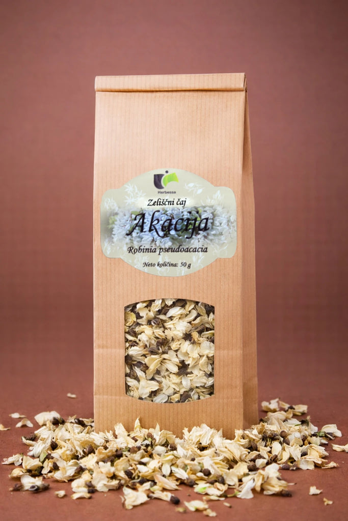 100 % zeliščni čaj akacija brez primesi z nežno naravno aromo