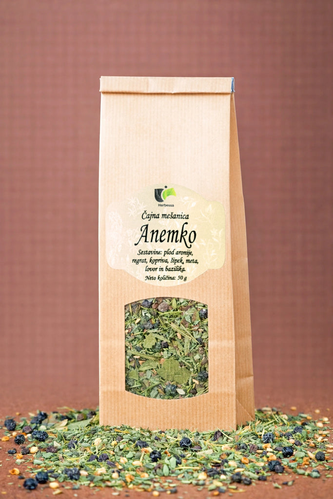 Zeliščni čaj Anemko Herbessa – kakovostna zeliščna mešanica brez umetnih dodatkov in primesi.