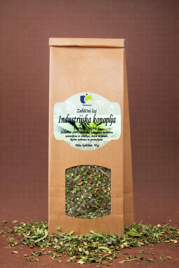 100 % zeliščni čaj industrijska konoplja brez primesi