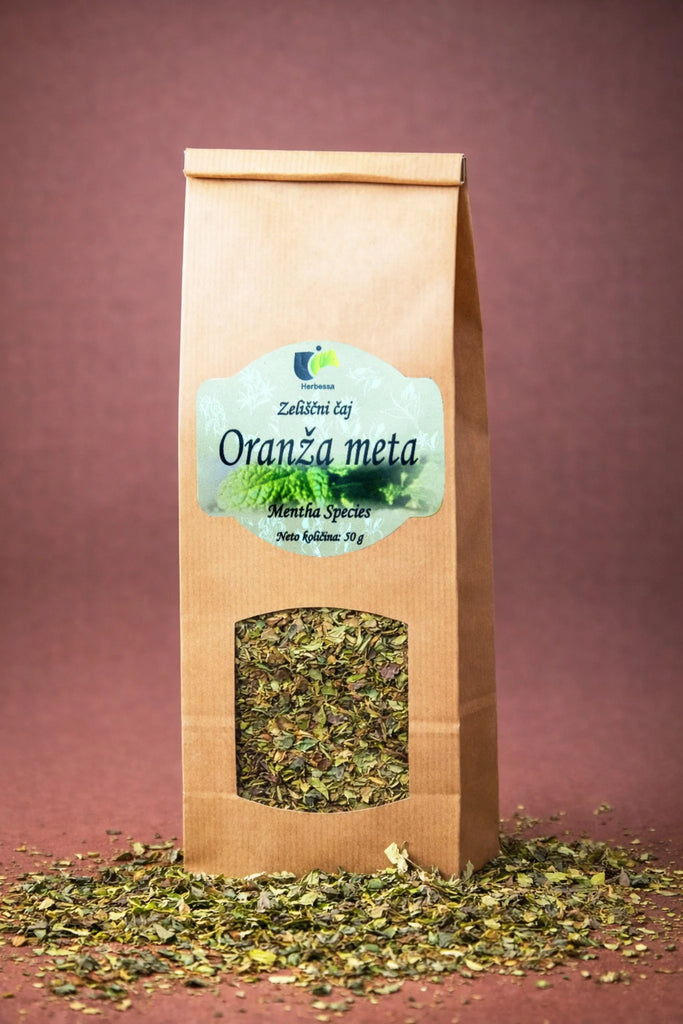 100 % zeliščni čaj oranžna meta brez dodatkov
